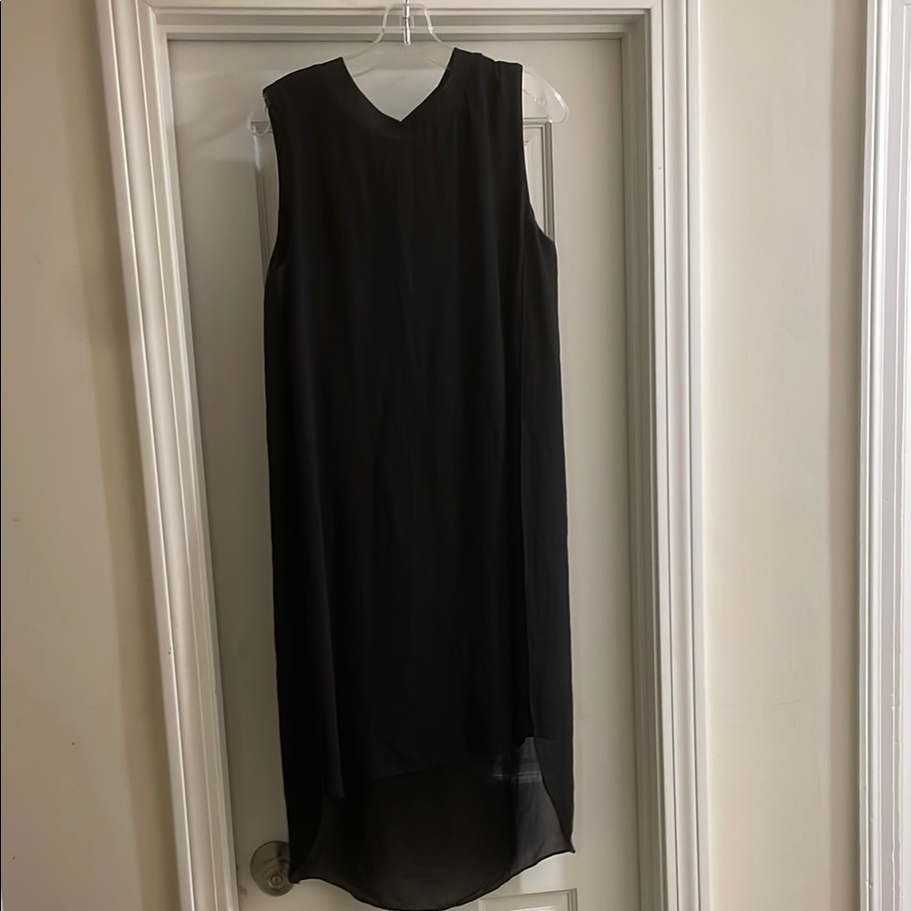 Lisa Rinna Collection Black V-Neck High Low Dress